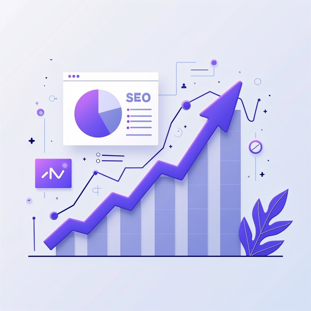 AI SEO Case Study Cover - SEO Growth Illustration