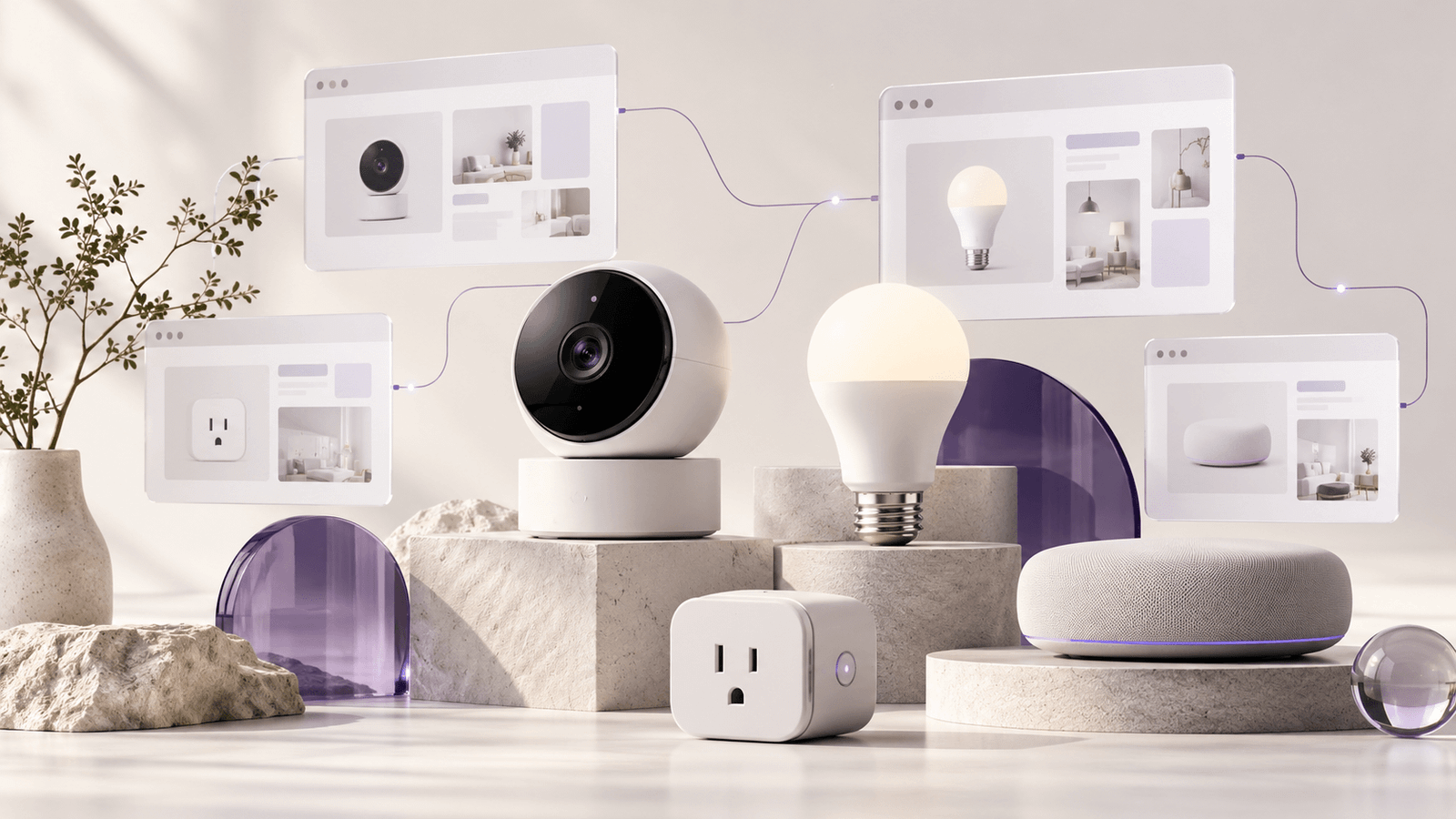 Smart-home devices connected to ecommerce product pages